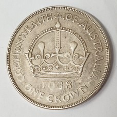 AUSTRALIA 1938 . CROWN . ERROR / VARIETY . VERY FAINT 9 IN DATE